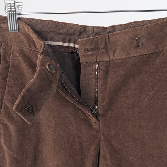 Brunello Cucinelli Brown Velvet Slim-Fit Pants - Picture 9 of 14